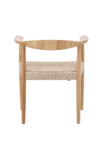 VENTURE DESIGN Lov&ouml;n Spisestole 2-pak - Gummitr�sstel Hvidvasket / Beige Reb