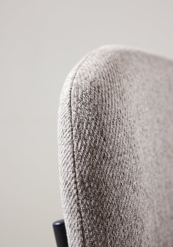 VENTURE DESIGN V�t� spisebordsstol, m. arml�n - beige stof og sort st�l