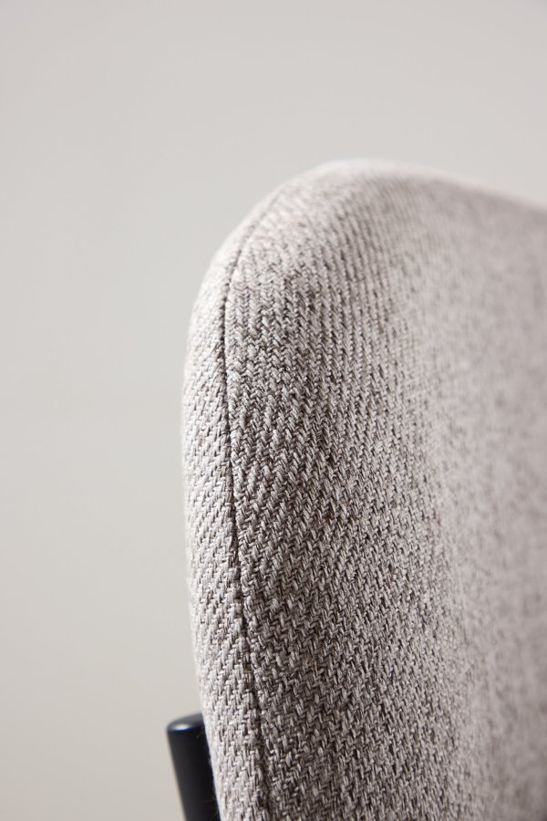 VENTURE DESIGN V&auml;t&ouml; Spisestol - Sort st�lstel / Beige stof