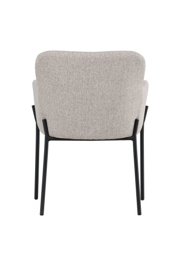 VENTURE DESIGN V&auml;t&ouml; Spisestol - Sort st�lstel / Beige stof