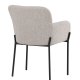 VENTURE DESIGN V&auml;t&ouml; Spisestol - Sort st�lstel / Beige stof