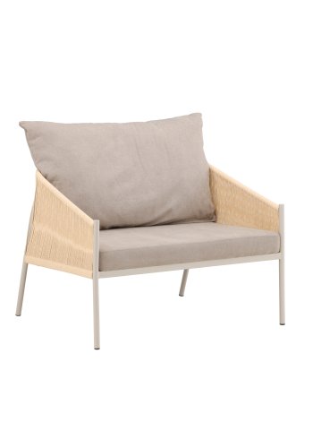 VENTURE DESIGN Louie Lounge Chair - Beige St�lstel / Reb Beige H�rstof
