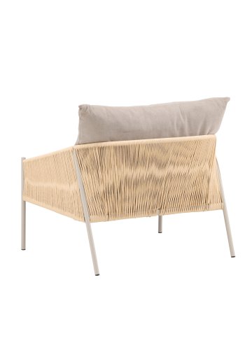 VENTURE DESIGN Louie Lounge Chair - Beige St�lstel / Reb Beige H�rstof
