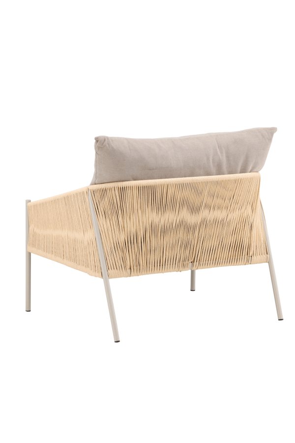 VENTURE DESIGN Louie Lounge Chair - Beige St�lstel / Reb Beige H�rstof