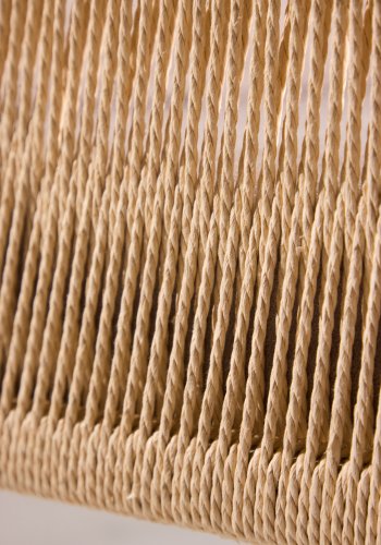 VENTURE DESIGN Louie loungestol, m. arml�n og stof hynder - beige reb og beige st�l