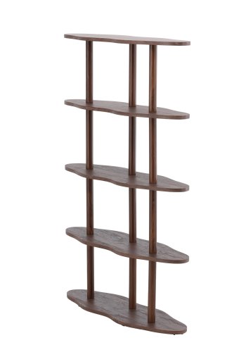 VENTURE DESIGN Moln bogreol, m. 5 hylder - MDF med mocca 3D-papir (105x30x140)