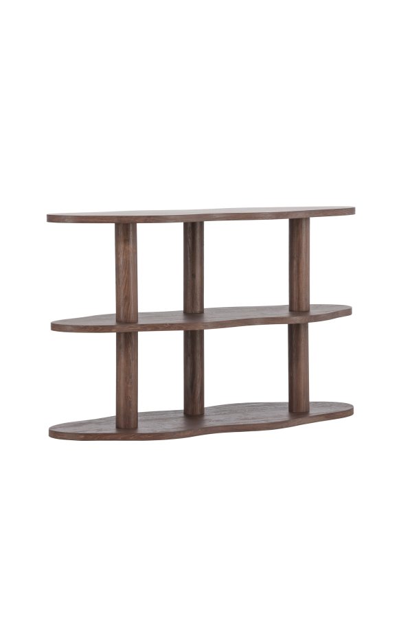 VENTURE DESIGN Moln reol, m. 3 hylder - MDF med mocca 3D-papir (120x45x75)