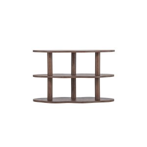 VENTURE DESIGN Moln reol, m. 3 hylder - MDF med mocca 3D-papir (120x45x75)