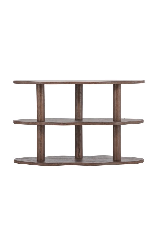 VENTURE DESIGN Moln reol, m. 3 hylder - MDF med mocca 3D-papir (120x45x75)