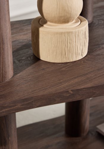 VENTURE DESIGN Moln reol, m. 3 hylder - MDF med mocca 3D-papir (120x45x75)