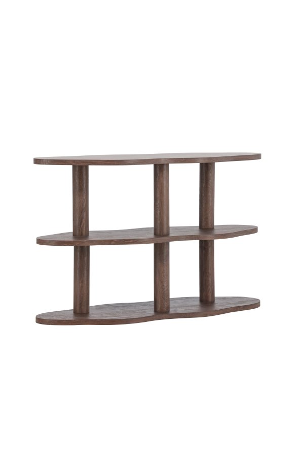 VENTURE DESIGN Moln reol, m. 3 hylder - MDF med mocca 3D-papir (120x45x75)