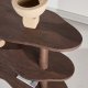 VENTURE DESIGN Moln reol, m. 3 hylder - MDF med mocca 3D-papir (120x45x75)
