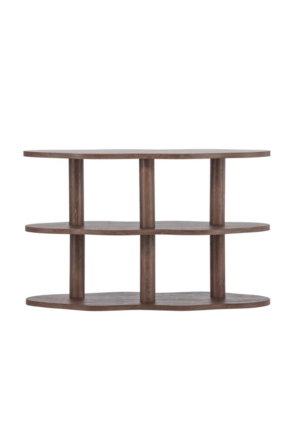 VENTURE DESIGN Moln reol, m. 3 hylder - MDF med mocca 3D-papir (120x45x75)