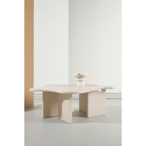 VENTURE DESIGN Blomster sofabord 115x76x40 cm - MDF beige maling FSC 100%