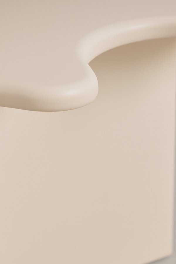 VENTURE DESIGN Blomster sofabord 115x76x40 cm - MDF beige maling FSC 100%