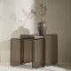VENTURE HOME Telemark sidobord 42x42x42 cm, 36x36x39 cm - brunt glas