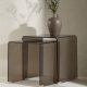 VENTURE HOME Telemark indskudsborde, kvadratisk - brun glas (42x42x42) (36x36x39) (s�t med 2)