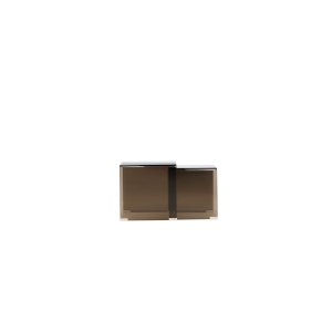 VENTURE HOME Telemark sidobord 42x42x42 cm, 36x36x39 cm - brunt glas