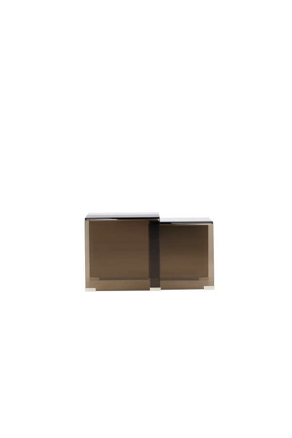 VENTURE HOME Telemark indskudsborde, kvadratisk - brun glas (42x42x42) (36x36x39) (s�t med 2)