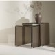 VENTURE HOME Telemark sidobord 42x42x42 cm, 36x36x39 cm - brunt glas