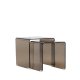 VENTURE HOME Telemark sidobord 42x42x42 cm, 36x36x39 cm - brunt glas