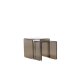 VENTURE HOME Telemark indskudsborde, kvadratisk - brun glas (42x42x42) (36x36x39) (s�t med 2)