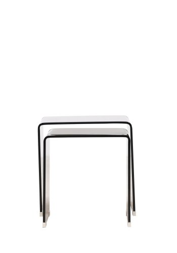 VENTURE HOME Telemark sidobord 42x42x42 cm, 36x36x39 cm - brunt glas