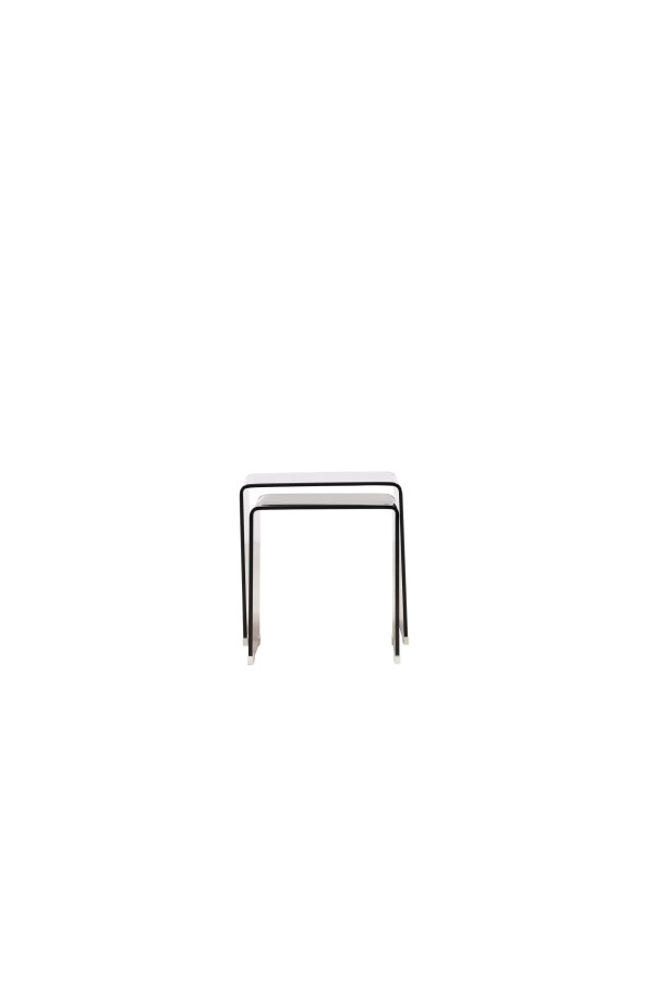 VENTURE HOME Telemark indskudsborde, kvadratisk - brun glas (42x42x42) (36x36x39) (s�t med 2)