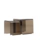 VENTURE HOME Telemark sidobord 42x42x42 cm, 36x36x39 cm - brunt glas
