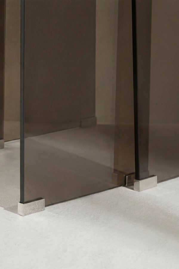 VENTURE HOME Telemark indskudsborde, kvadratisk - brun glas (42x42x42) (36x36x39) (s�t med 2)