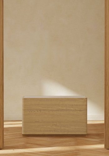 VENTURE HOME Noble l�da 48x100x60 cm - Naturlig MDF / 3D-pappersglas