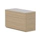 VENTURE HOME Noble kommode, m. 3 skuffer - 3D papirglas og natur MDF