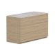 VENTURE HOME Noble kommode, m. 3 skuffer - 3D papirglas og natur MDF