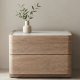 VENTURE HOME Noble kommode, m. 2 skuffer - 3D papirglas og natur MDF