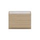 VENTURE HOME Noble kommode, m. 2 skuffer - 3D papirglas og natur MDF