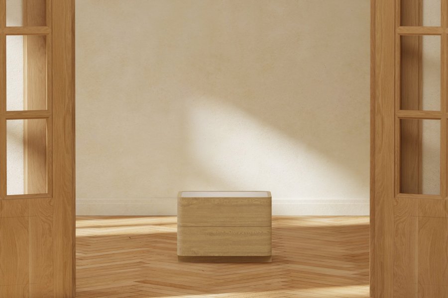 VENTURE HOME Noble-l�da 40x50x36 cm - Naturlig MDF / 3D-pappersglas