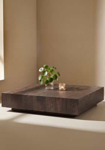 VENTURE HOME York Flat sofabord, kvadratisk - mocca MDF (80x80)