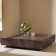 VENTURE HOME York Flat sofabord, kvadratisk - mocca MDF (80x80)
