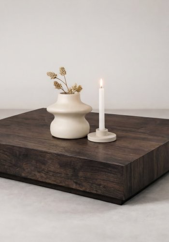 VENTURE HOME York Flat sofabord, kvadratisk - mocca MDF (80x80)