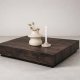 VENTURE HOME York Flat sofabord, kvadratisk - mocca MDF (80x80)