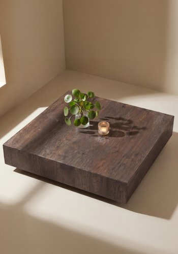VENTURE HOME York Flat sofabord, kvadratisk - mocca MDF (80x80)