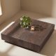 VENTURE HOME York Flat sofabord, kvadratisk - mocca MDF (80x80)