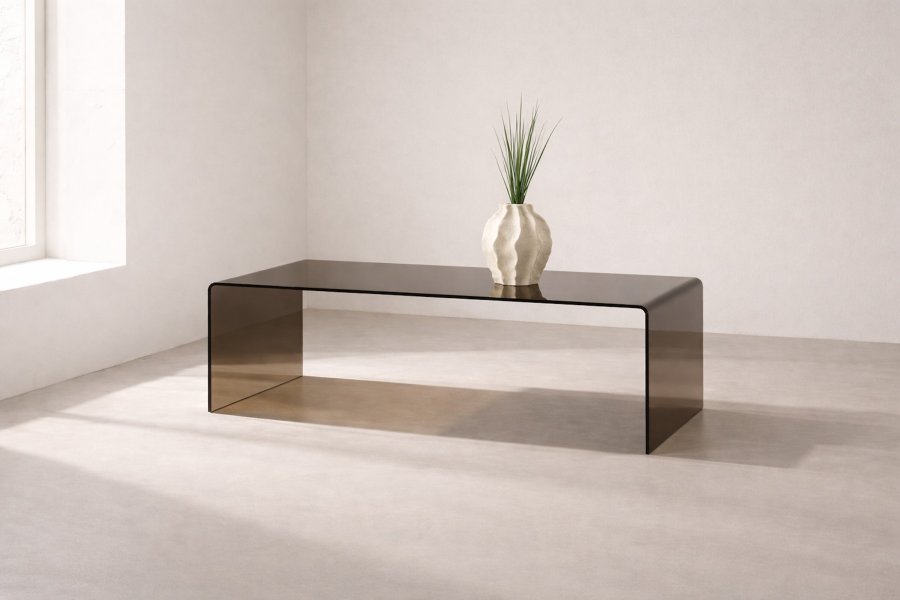 VENTURE HOME Telemark soffbord 120x60x41 cm - Brunt glas