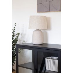 HOUSE NORDIC Croft bordlampe - stone beige keramik - HOUSE NORDIC