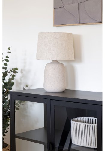 HOUSE NORDIC Croft Tischleuchte - Steinbeige Keramik