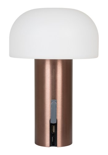 HOUSE NORDIC Soham LED-lampe - Lampe, oppladbar, hvit/kobber