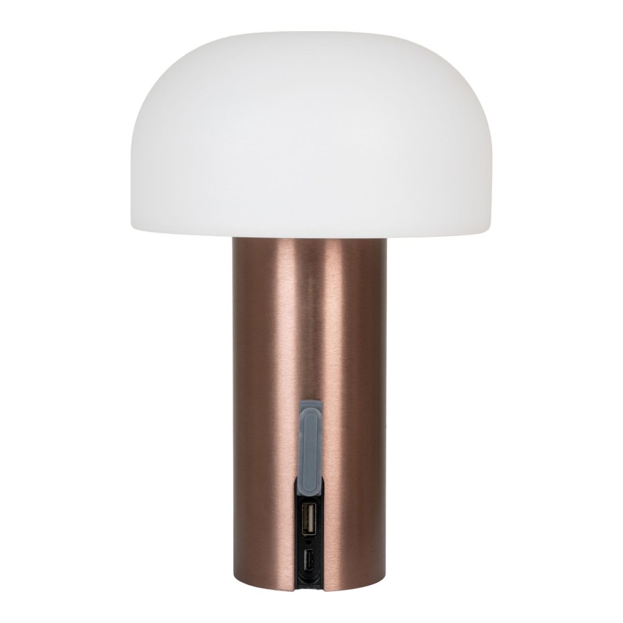 HOUSE NORDIC Soham LED-lampe - Lampe, oppladbar, hvit/kobber
