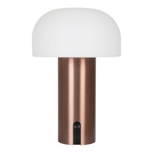 HOUSE NORDIC Soham LED-lampa - Lampa, uppladdningsbar, vit/koppar