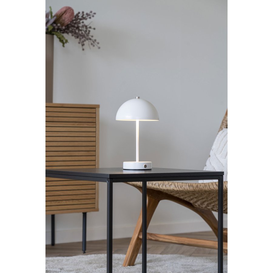 HOUSE NORDIC Holt LED-bordlampe, oppladbar - hvitt stl