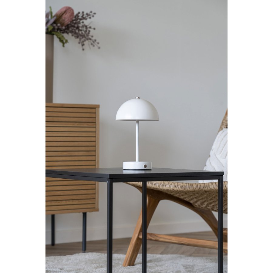 HOUSE NORDIC Holt LED-bordlampe, oppladbar - hvitt stl